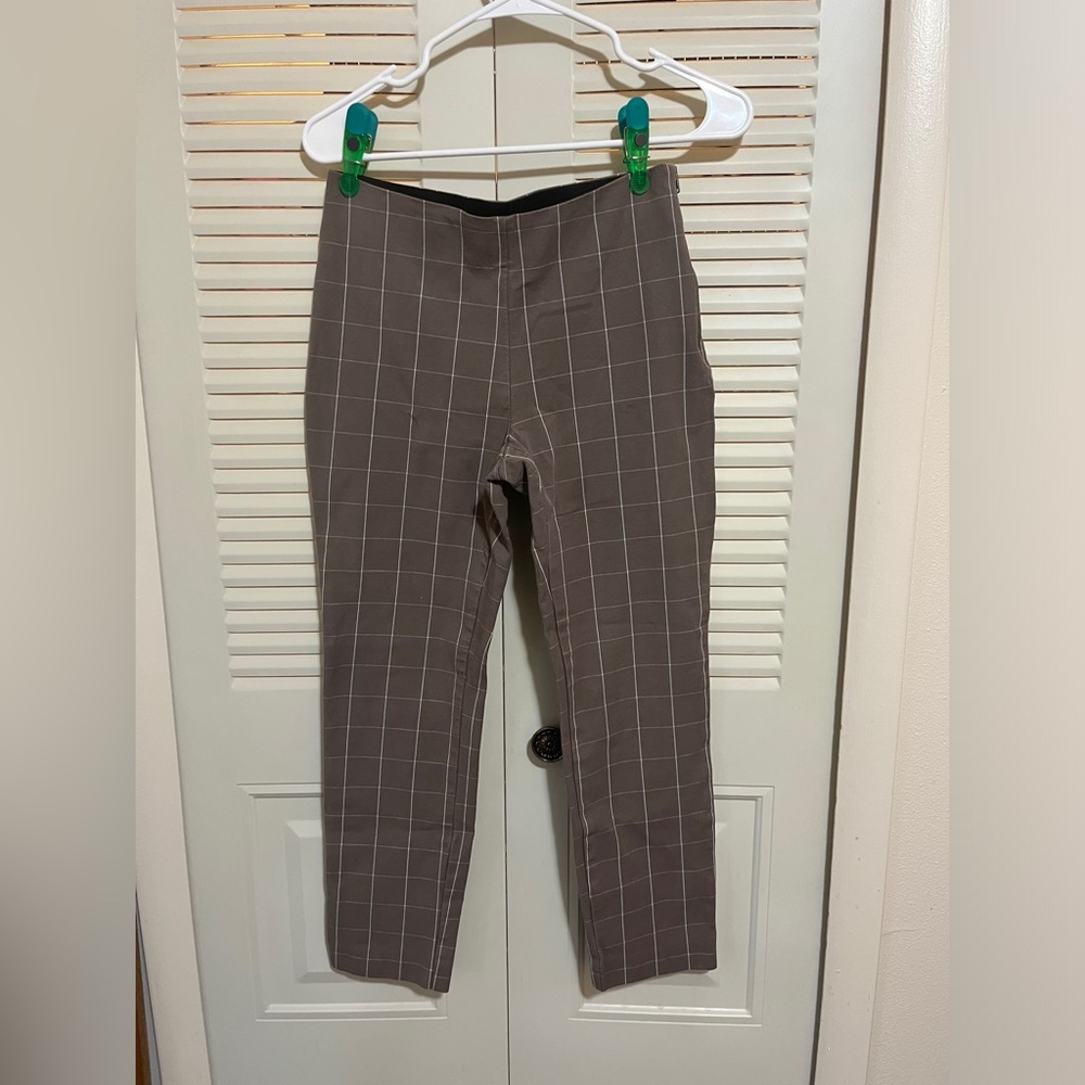 a new day Brown Checkered Trousers